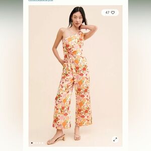 Anthropologie BTFL-Life satin floral jumpsuit sz M 8